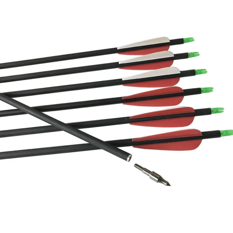 Стрельба со стрелками 500 6 шт./упак. Spine смешанные Углеродные железные болты стрелы