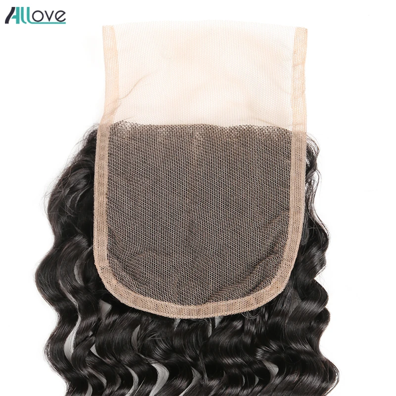 Глубокое волнистое закрытие 5X5 бразильское кружевное с детскими волосами не Реми