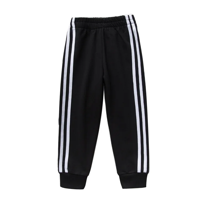 Демисезонные брюки для мальчиков и девочек спортивные в полоску детские