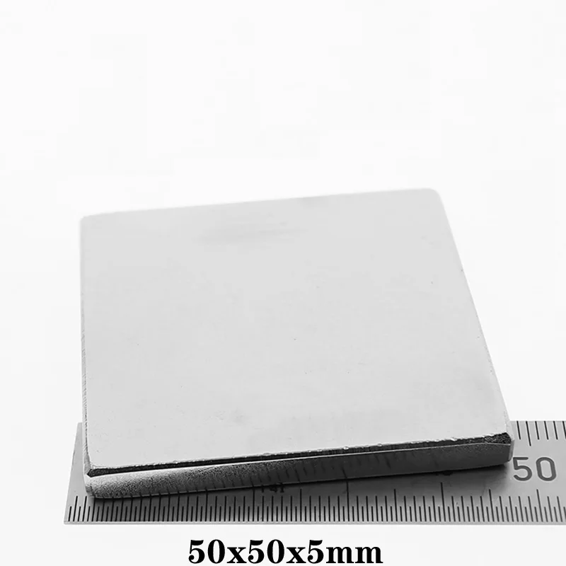 

1/2/3/5/10PCS 50x50x5 Super Cuboid Block Magnetic 50x50x5mm Neodymium Magnet 50mm*50mm Permanent NdFeB Strong Magnets 50*50*5