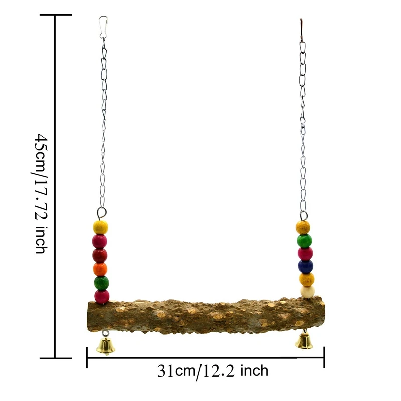 

Chicken Swing Toys with Natural Wooden for Hens Large Bird Parrot Macaw Training