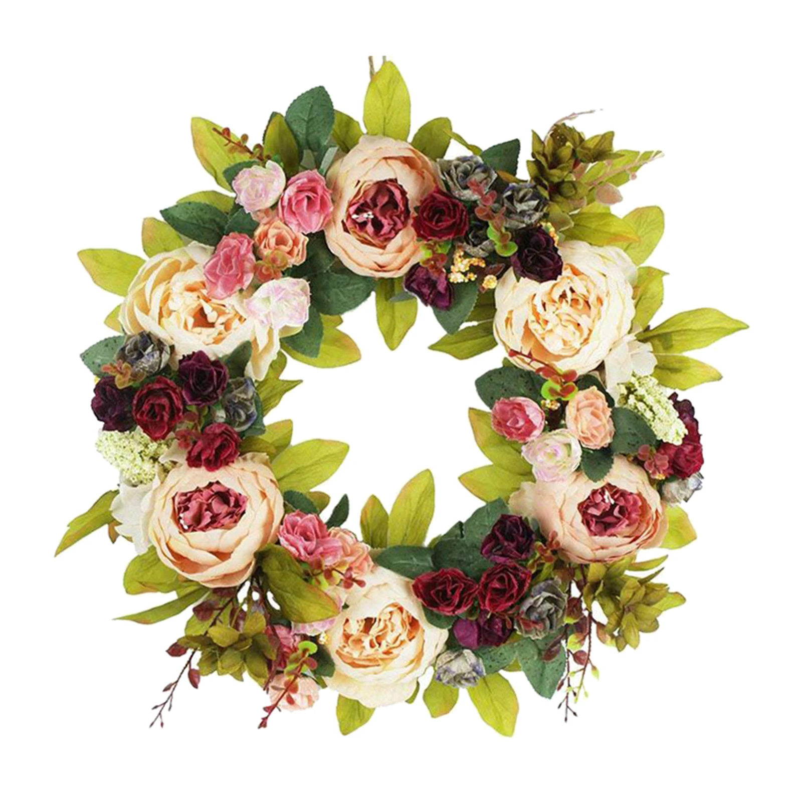 

Artificial Wreath Door Decoration Garland Wall Hanging Home Decoration Decor 45cm for Wedding Party