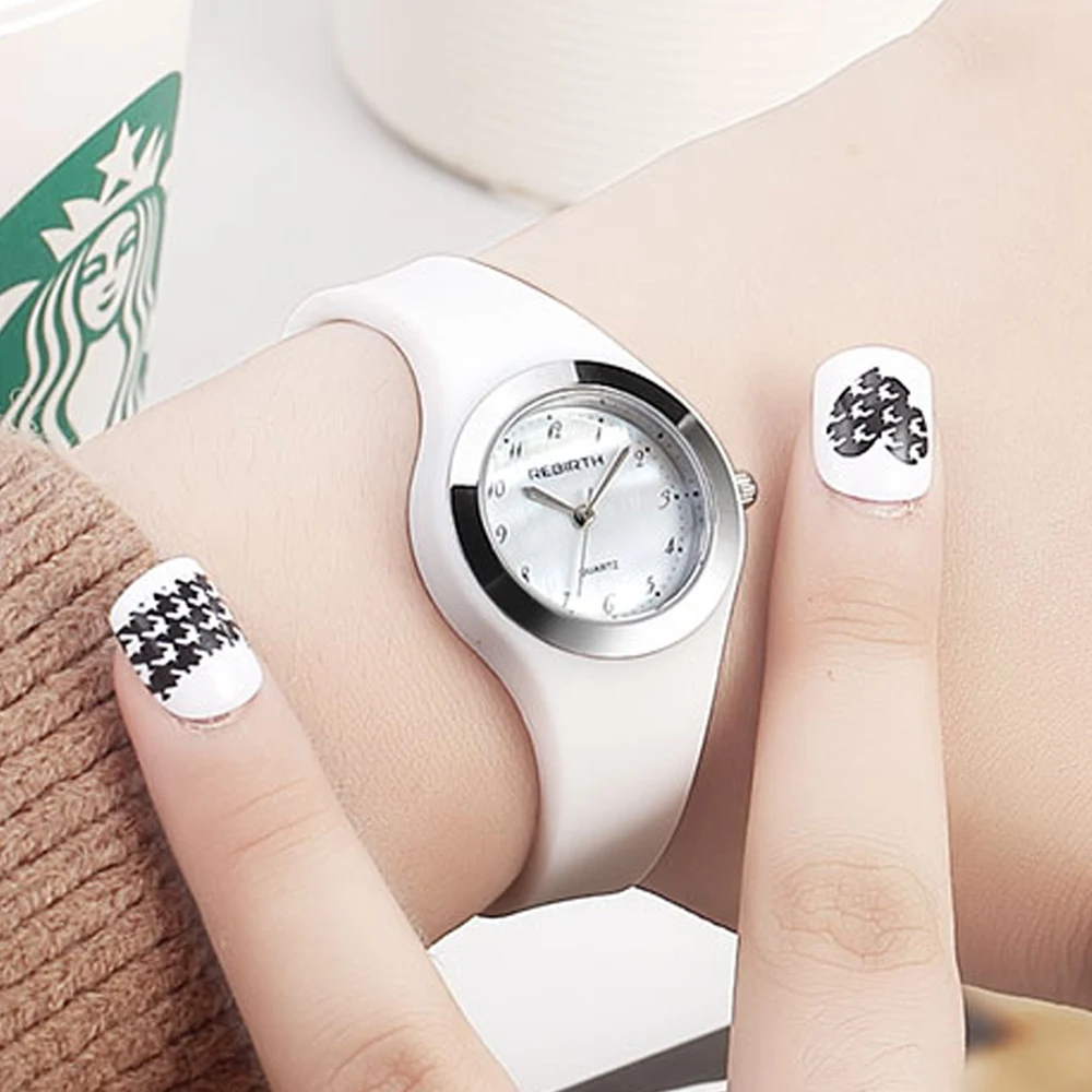 Часы женские кварцевые с силиконовым ремешком на силиконовом ремешке | Наручные