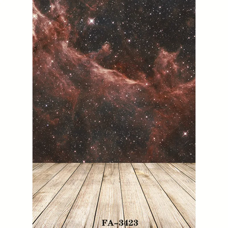 

Vinyl Custom Photography Backdrops Prop Space Starry Sky and floor Theme Photography Background FA20419-100