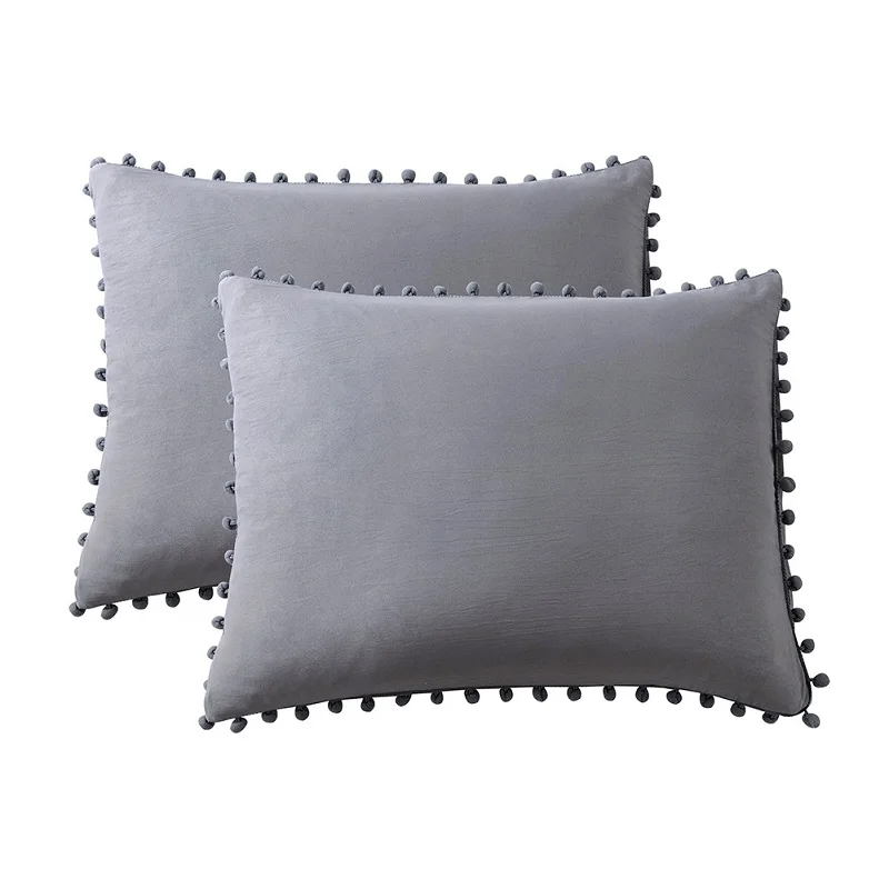 1 piece grey Наволочка из микрофибры 1/2 шт 51*66 см полиэстер Наволочки для Чехлы для подушек мягкие подушки Чехол с милыми чехлы - Цвет: 1 piece grey