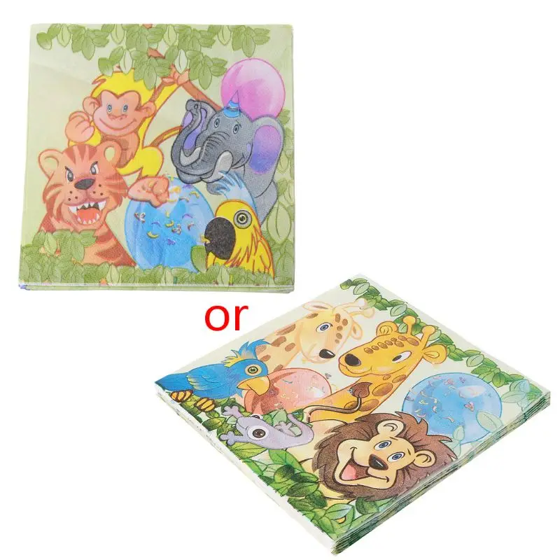 Милая салфетка с узором &quotКороль Лев Джунгли&quot для дня рождения | Красота и