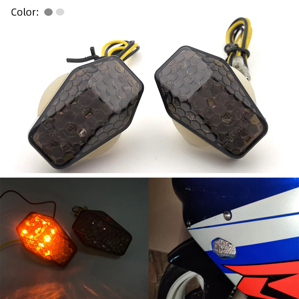 

REALZION Motorcycle LED Flush Mount Turn Signal Light Indicators Flasher flashing For Suzuki GSXR 600 750 1000 SV 650 650S 1000S