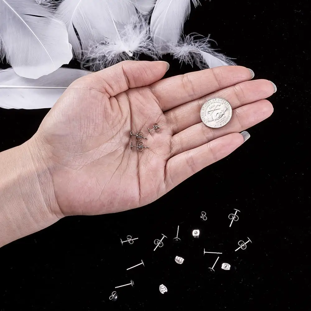 Основа Под сережки гвоздики из нержавеющей стали 304 Набор для изготовления