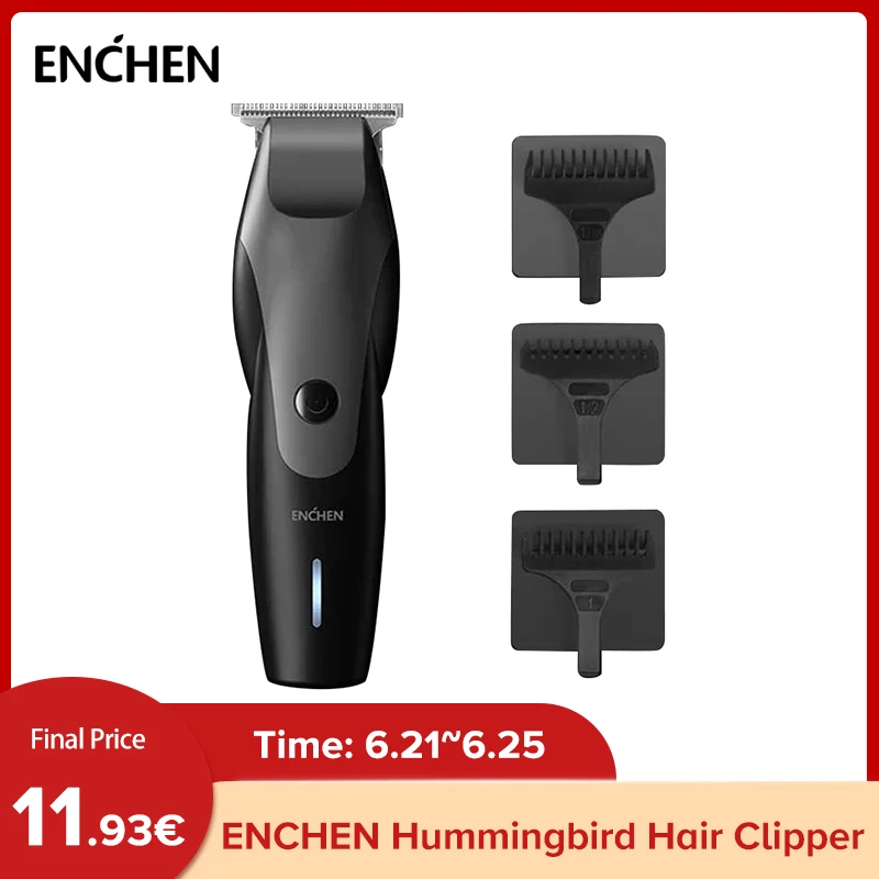 Профессиональная электрическая машинка для стрижки волос ENCHEN Hummingbird мужской