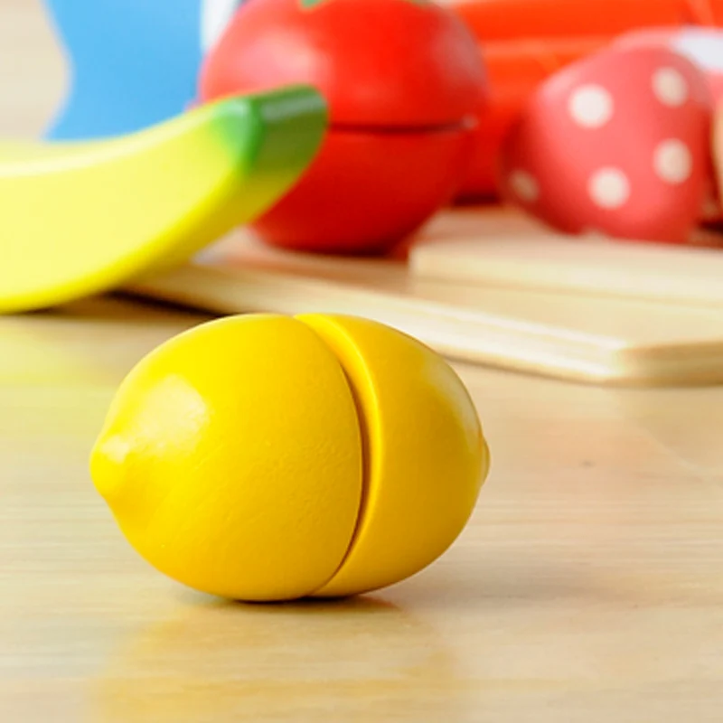 Деревянная игрушка для детей игровой кухонный набор игрушек фруктовые