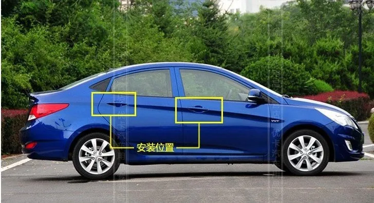 Хромированная накладка на дверную ручку из АБС-пластика Накладка для HYUNDAI SOLARIS VERNA