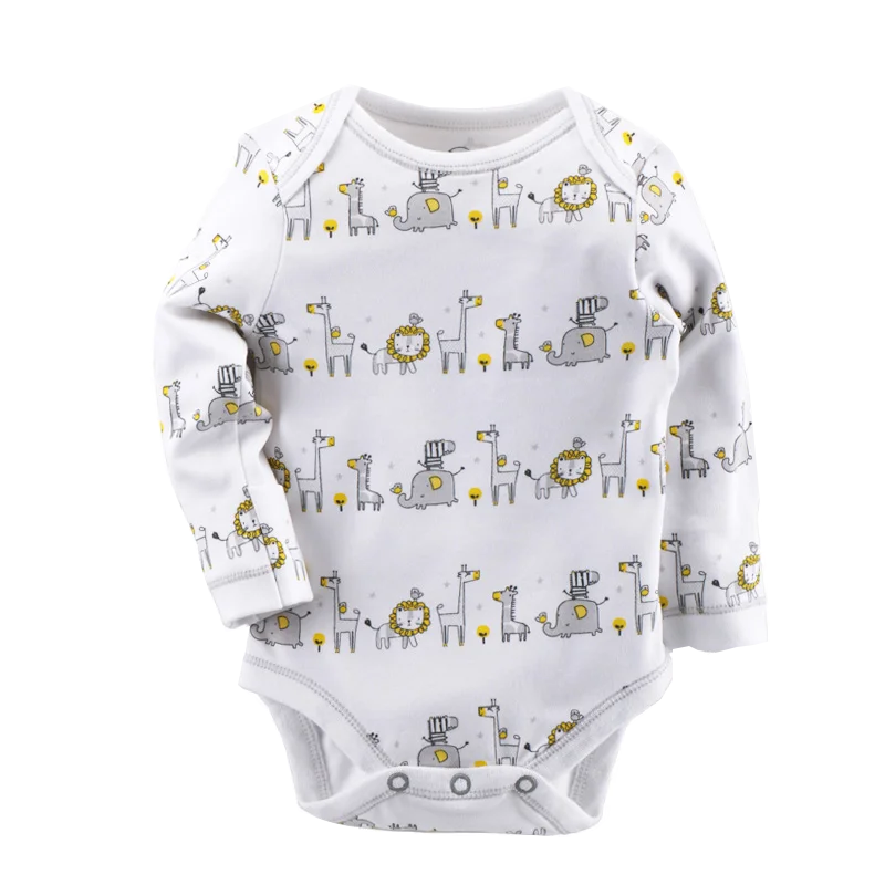 Детский хлопковый комбинезон с длинным рукавом на возраст 0-18 месяцев |