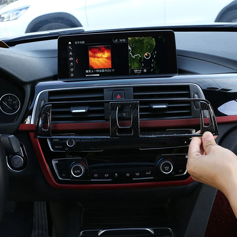 Для BMW 3 серии F30 2013-2018 ABS серебряное/углеродное волокно автомобильные наклейки на
