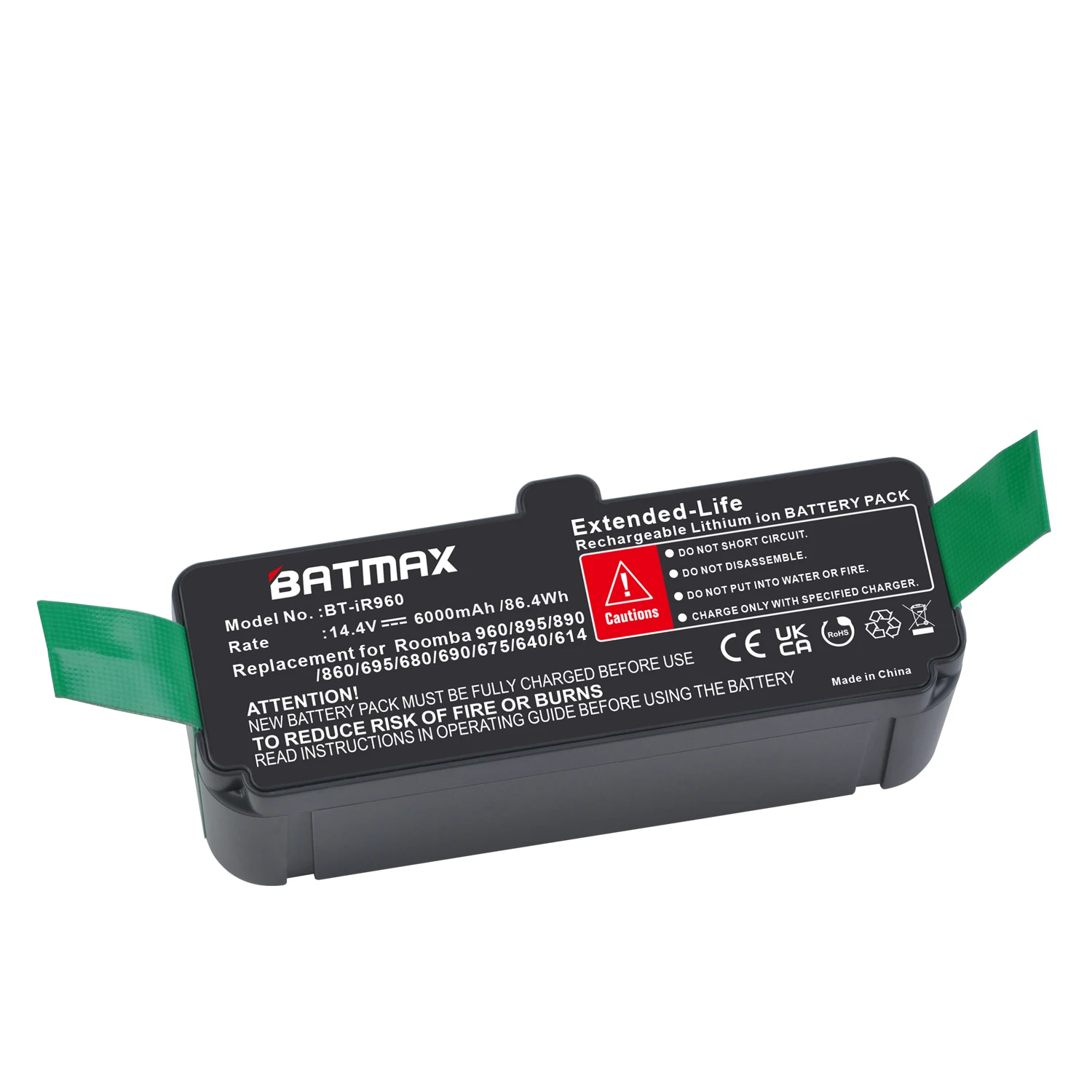 Bateria para Irobot Roomba Aspirador 960 r3 890 880 870 650 630 580 560 Mais 500 600 700 800 900 Series 14.4v 6000mah 980