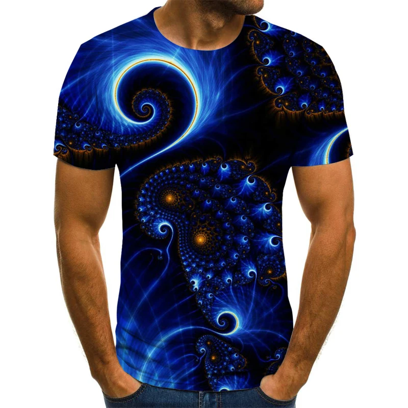 

2020 New Creative Design 3D Natural Print Men's T-shirt Short Sleeve Round Neck 3D Graphics/Colorful/Animal Head/T-shirt