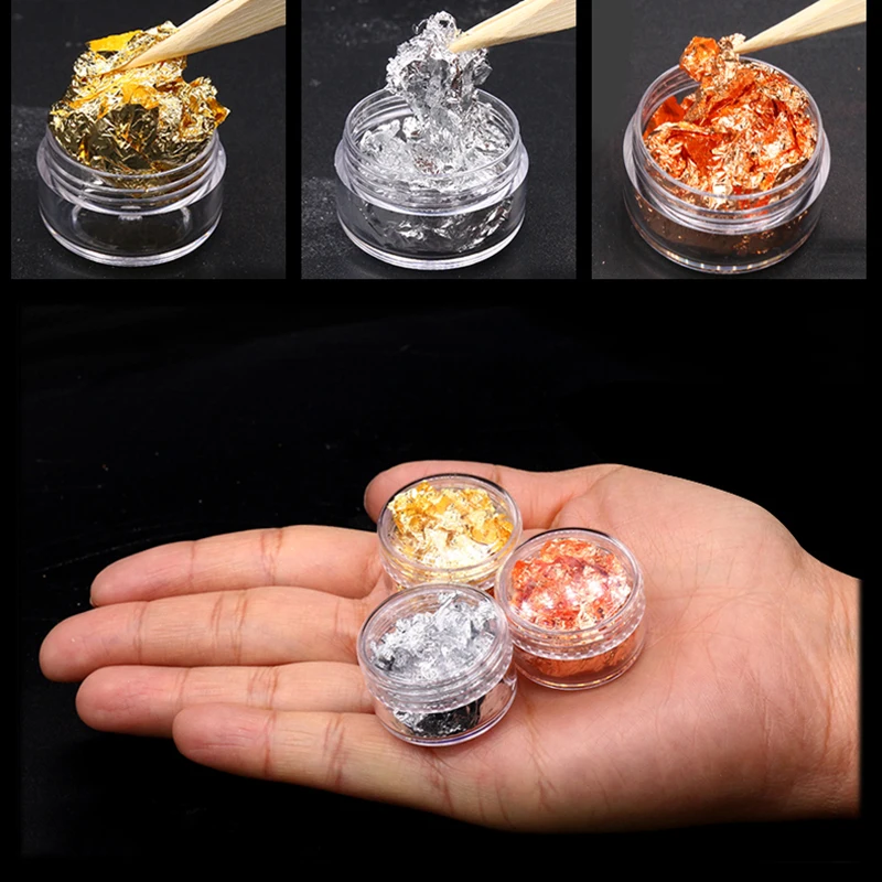 

Золотая фольга, хлопья, медные хлопья для скольжения, декоративное искусство, серебряная медь, Золотая фольга, фрагменты, имитация золотых х...