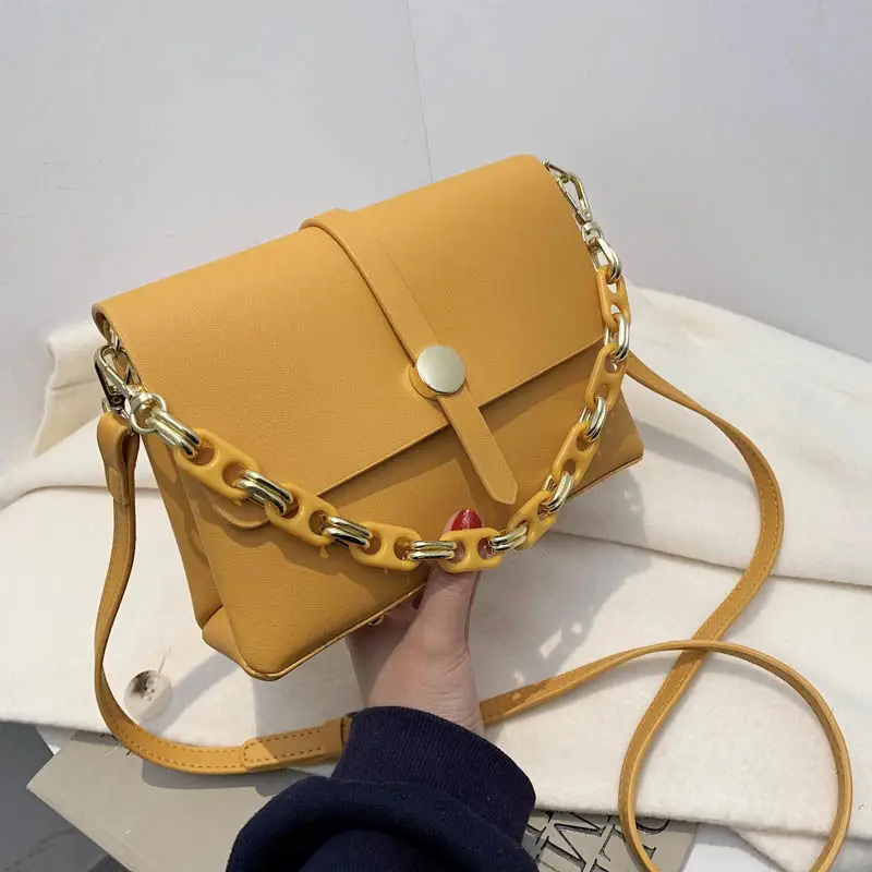 

Fashion Chain women Crossbody Shoulder Bag PU Leather ladies small flap bags bolsas 2022 Trendy Luxury female handbags satchels