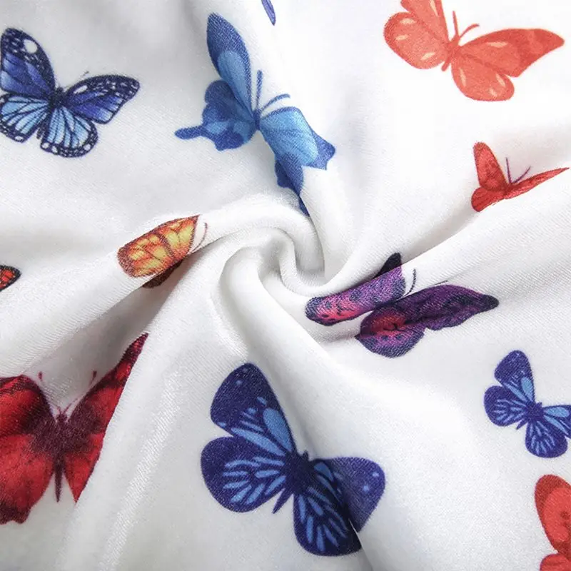 

Women Sexy Sleeveless Colorful Butterfly Print Bodycon Mini Sling Dress Clubwear 2020