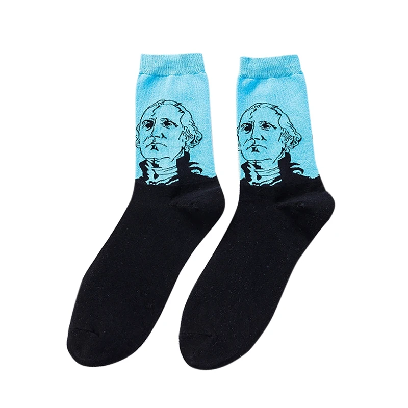 Повседневные мужские Носки с рисунком дышащие хлопковые чулки аксессуары для