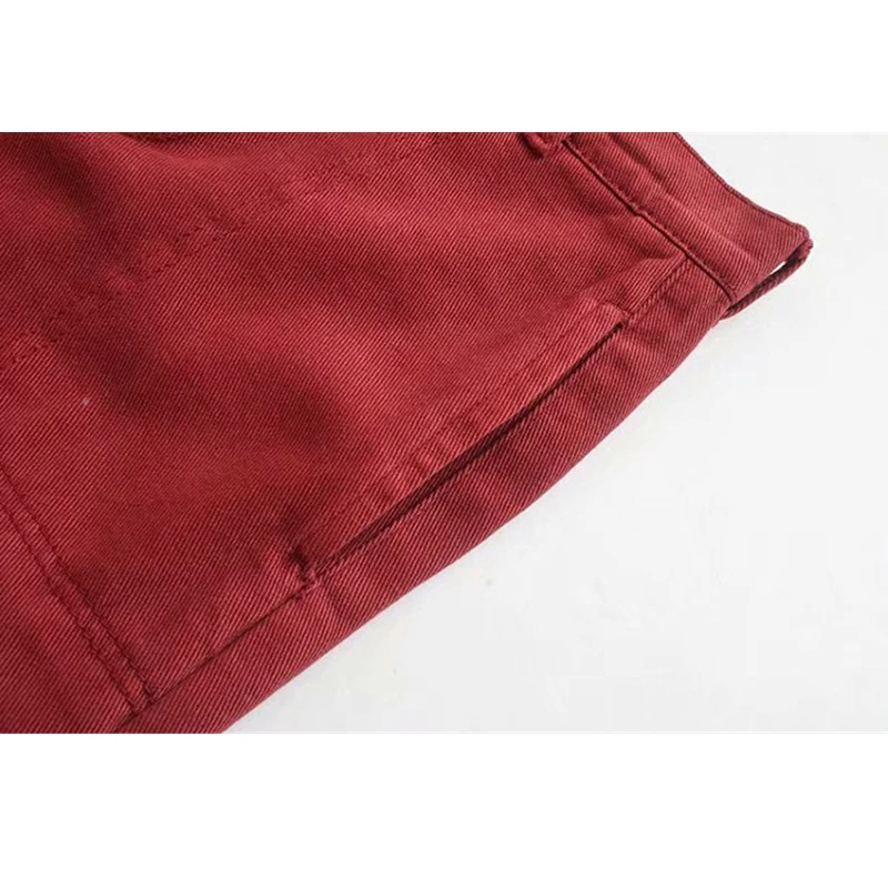 GLAUKE 2020 весенние Красные Зеленые джинсы женские свободные джинсовые брюки с