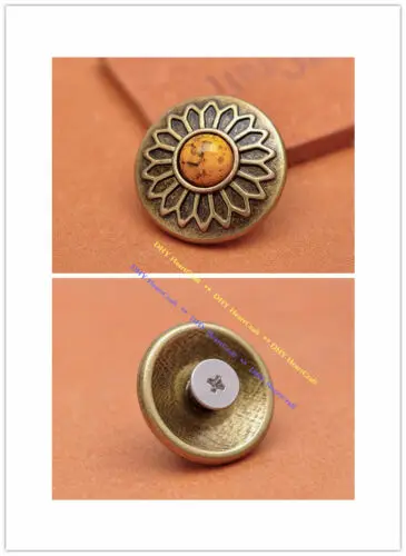 7X смешанные цвета латунный цветок кожевенное ремесло седло головной убор