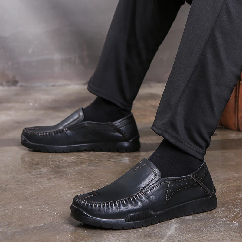 

Men Autumn Fashion Driving Boat Shoes Men's Casual Shoes Moccasins Male Leather Brand Slip-On Cassic Men's Shoes Loafers *18252