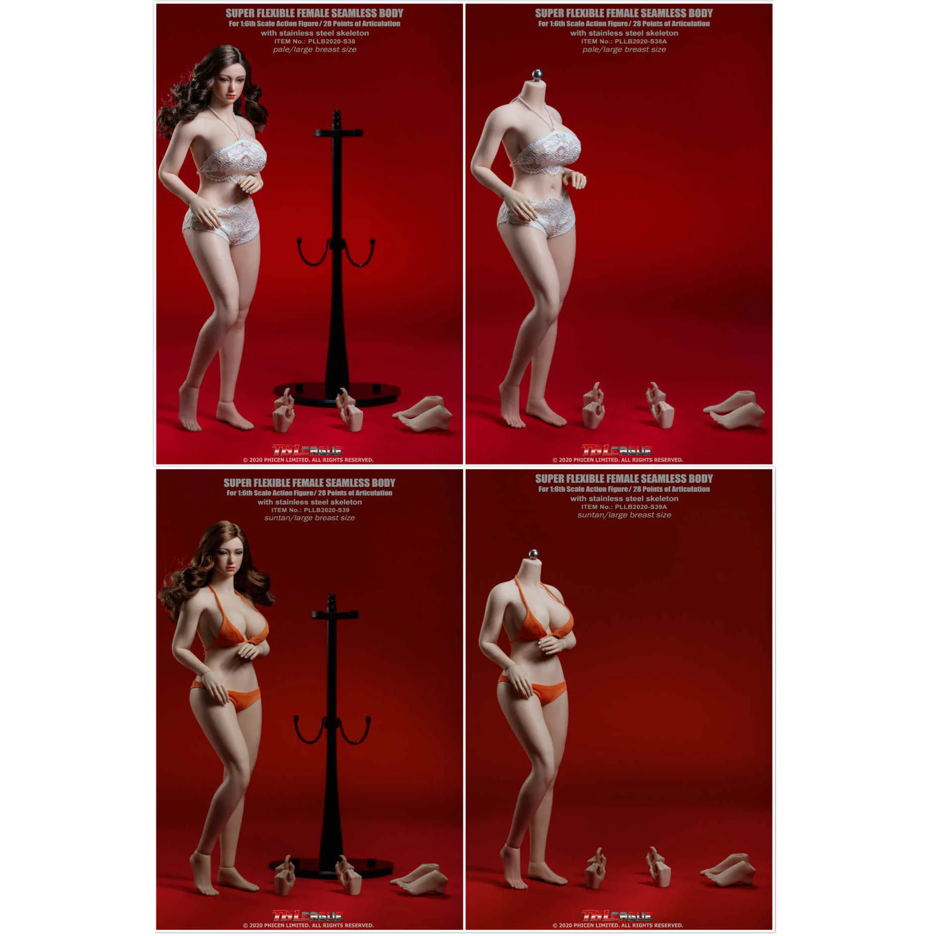 TBLeague S38/S39/S38A/S39A 1/6th размера плюс для девочек супер-гибкий Бесшовный корпус |