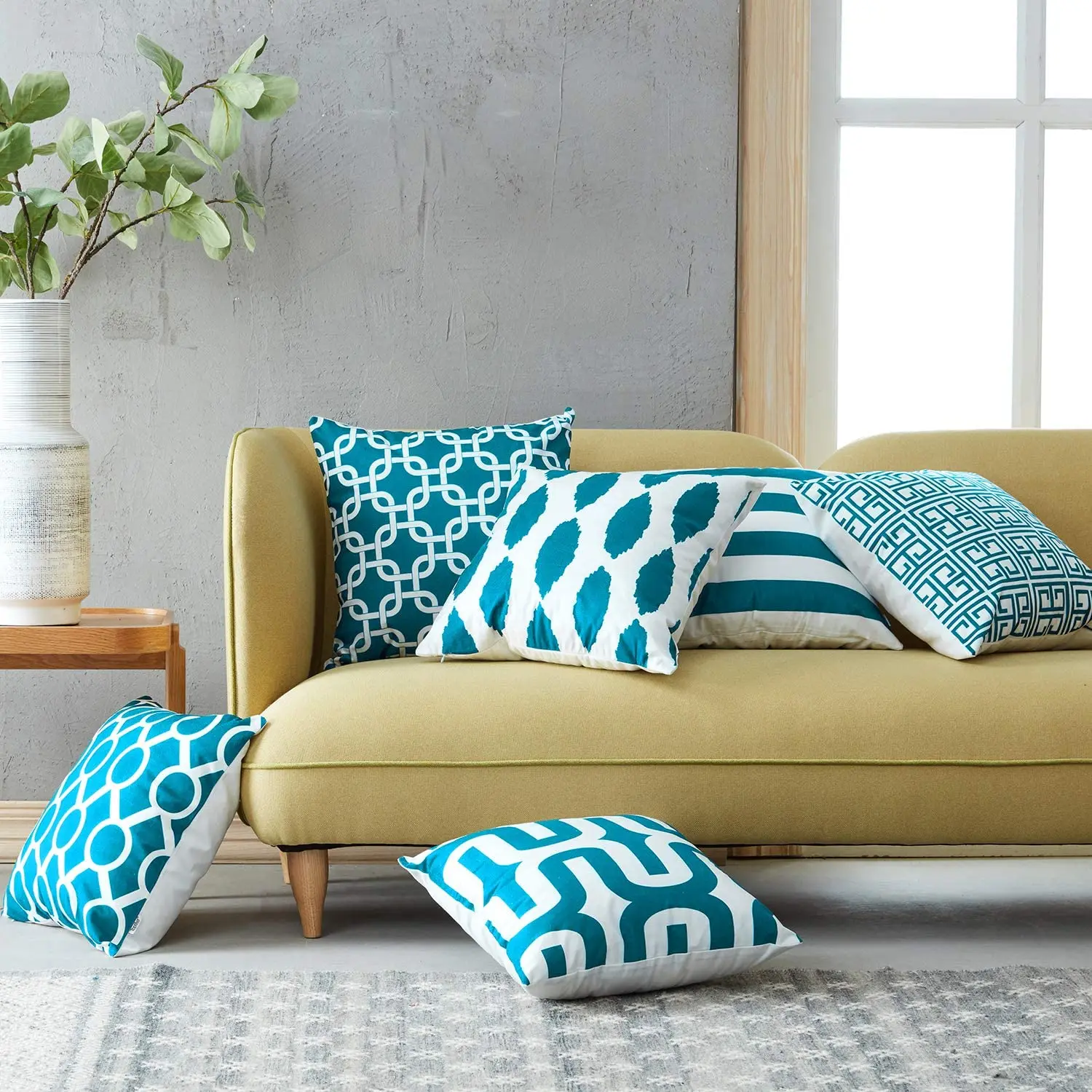 Модный 6 шт. комбинации подушка для гостиной супер мягкие имитация полиэфирная