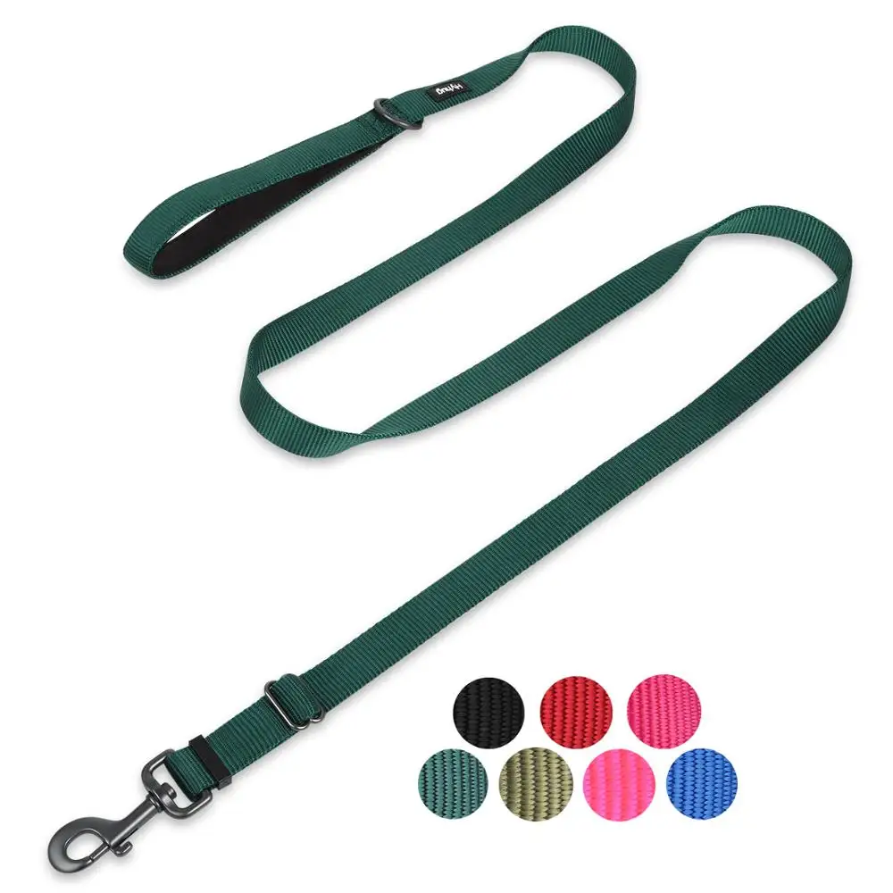 Olive Green Hyhug Pets Регулируемая длина свинца с прочным нейлоном и супер мягкой неопреновой подкладкой ручкой(большой, военный зеленый - Цвет: Olive Green