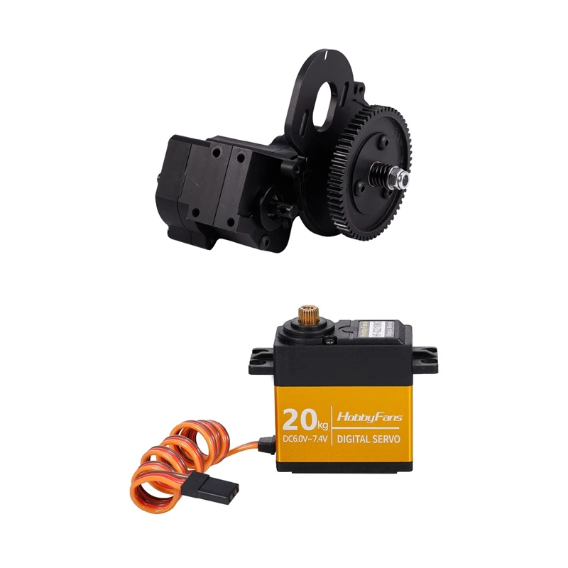 

Metal CNC Chassis / Gear Box Transfer Case with 20KG Metal Gear CNC Waterproof Steering Gear Set