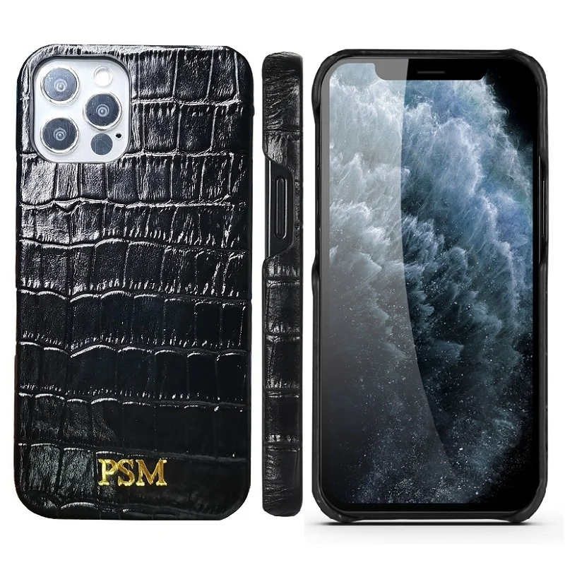 

Чехол из натуральной кожи с надписью и инициалами имени на заказ для iPhone 11 12 Mini Pro Max 11Pro, чехол, аксессуары, Прямая поставка