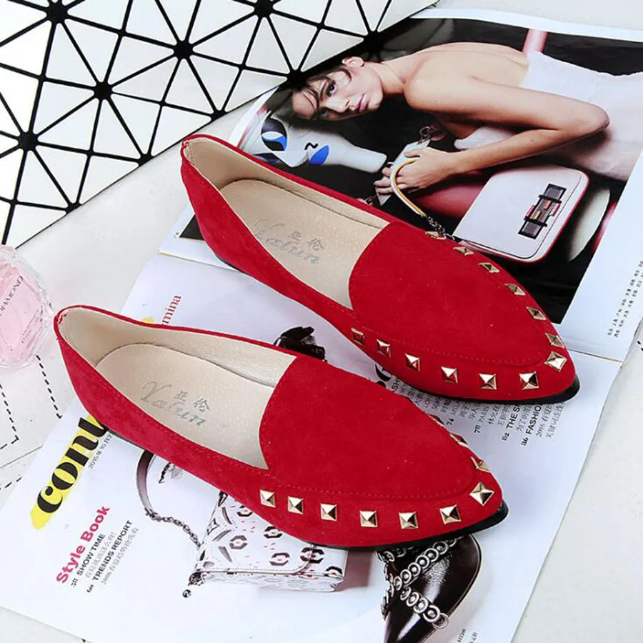 Балетки в горошек без застежки на плоской подошве женские замшевые лоферы