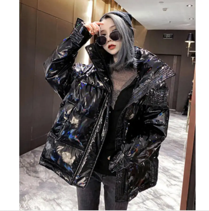 Европейский стиль 2019 зима новинка теплый пуховик из хлопка с алмазными блестками