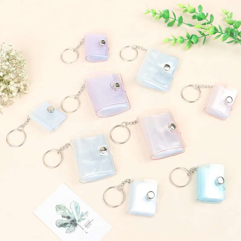 

1/2 Inch Mini Photo Album Card Holder Transparent Glitter Bag