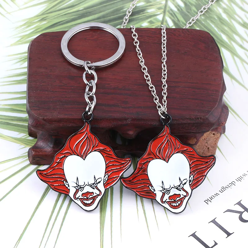 RJ Stephen King's It брелок для ключей с фигурной брошью, булавка в виде фильма ужасов, клоуна, чокер для женщин, мужчин, Хэллоуина, косплей, ювелирные изделия