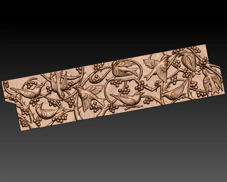 Декоративная панель птица модель 3D STL для фрезерного станка с ЧПУ 3D-принтера Artcam