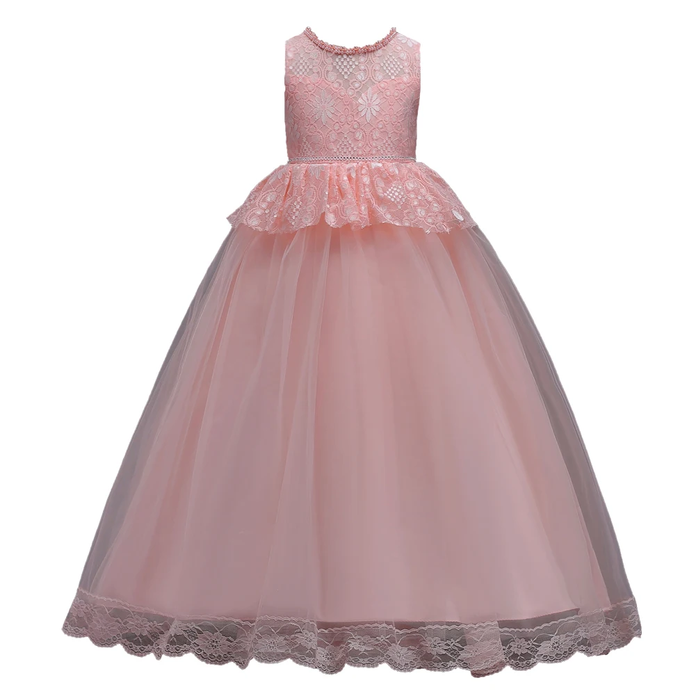 Цветочное платье для девочки на свадьбу детские кружевные бальные платья Bruiloft