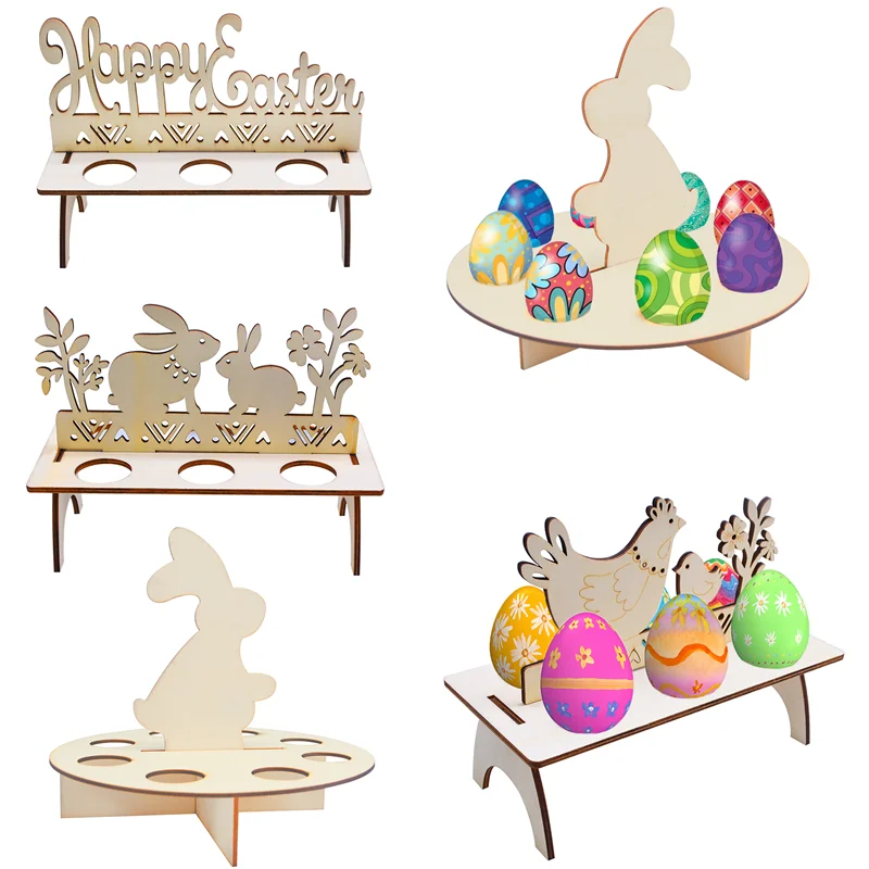 Пасхальное украшение для вечеринки деревянные полки пасхальных яиц Цыпленок