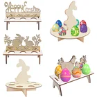Пасхальное украшение для вечеринки, деревянные полки для пасхальных яиц, Цыпленок, кролик, буквенная форма, детские игрушки для дома, товары для украшения вечерние