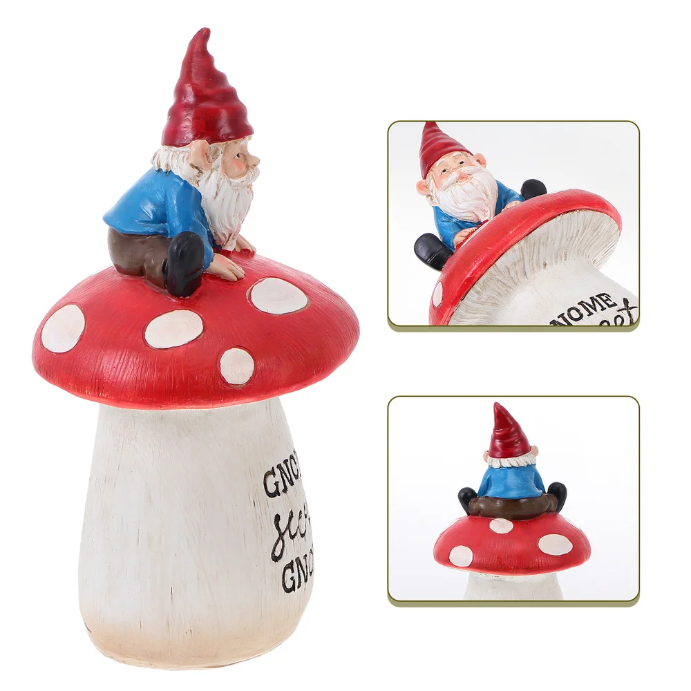 

1Pc Gnome Doll Adornment Creative Resin Garden Decor Adorable Landscape Prop