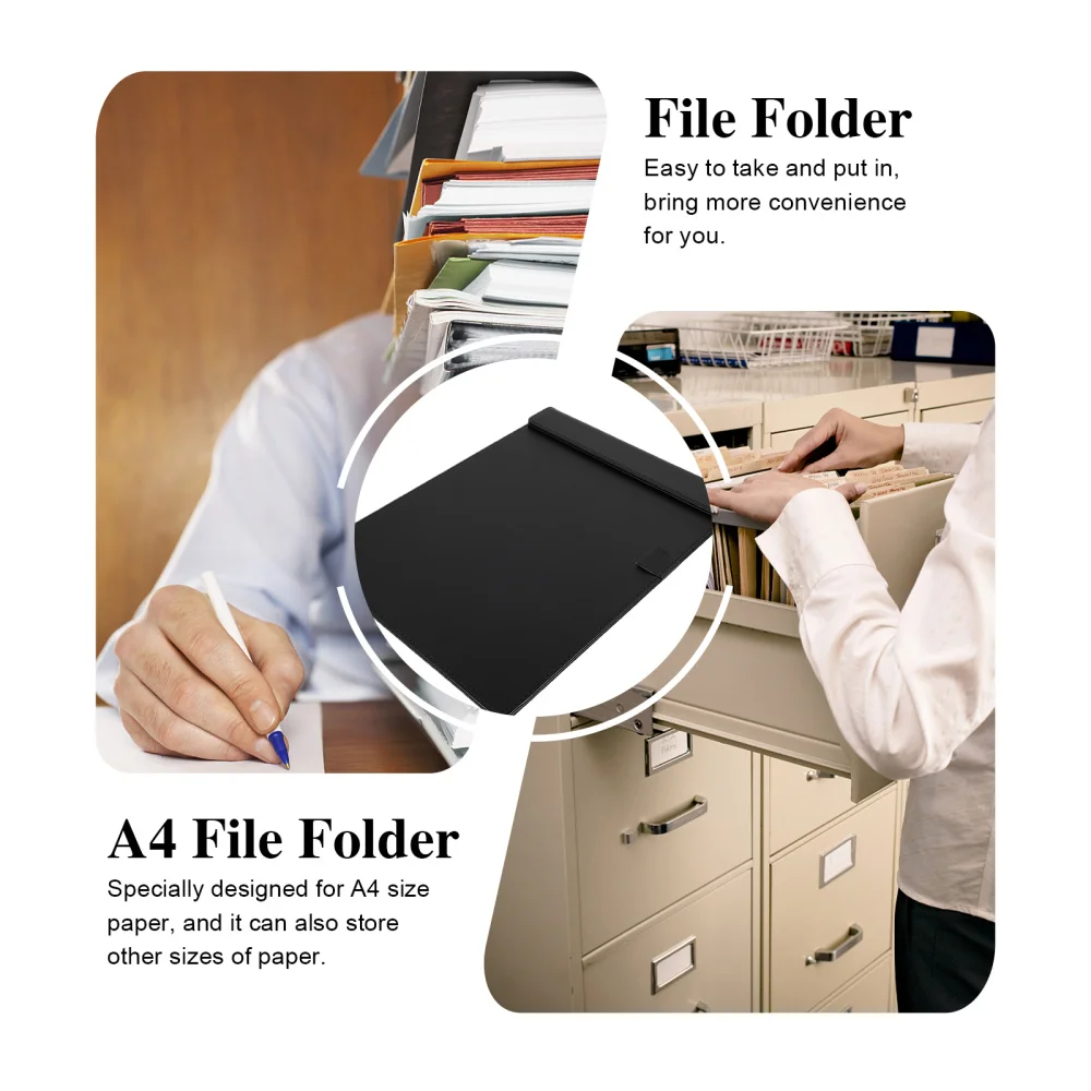 

PU Clipboard A4 File Holder Document Organizer Practical Document Folder Clip