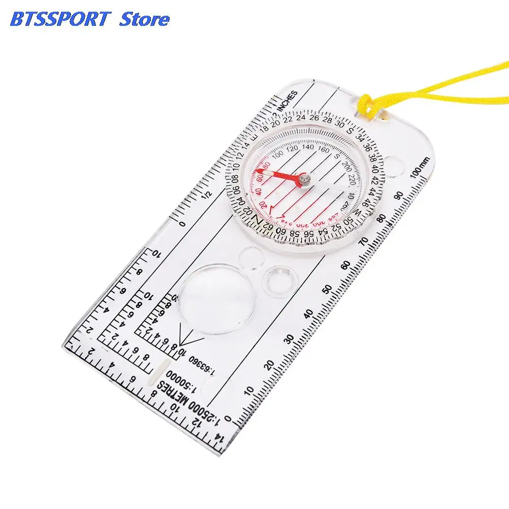 

Линейка Для увеличительного компаса, армейская линейка для разведчиков, Походов, Кемпинга, лодок, карт, чтения, для спорта на открытом воздухе, 12,5x6 см