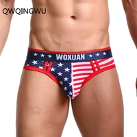 sexy men underwear usa flag printed mens briefs cotton men underwear sexy low waist underpants male fashion briefs hombres
