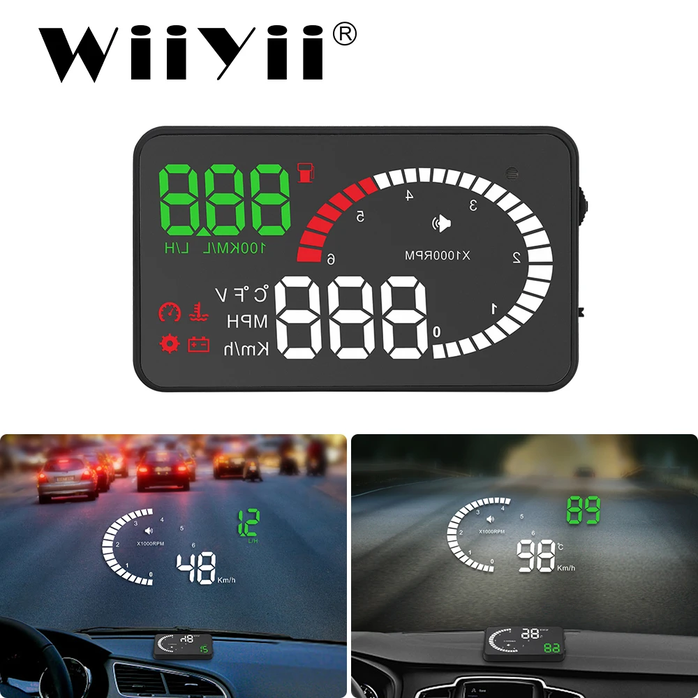 

X6 Car OBD2 II HUD Head Up Display 3 Inch Overspeed Warning Windshield Projector System Auto Electronic Speedometer mirror