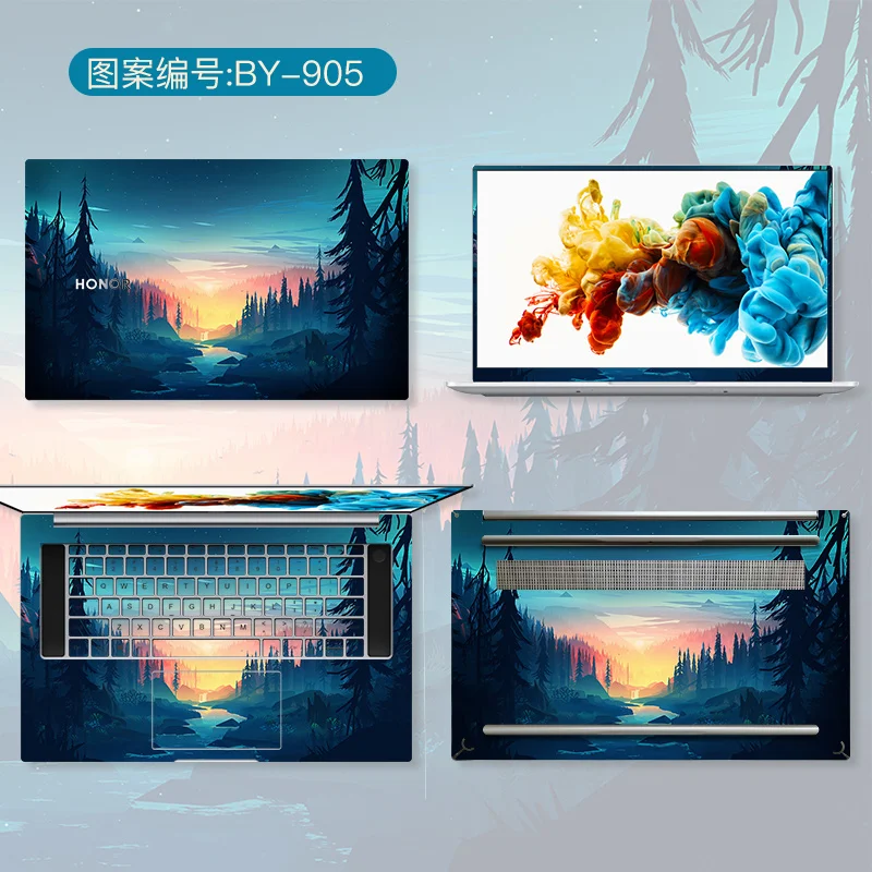 4 в 1 ноутбук тела наклейки для hua