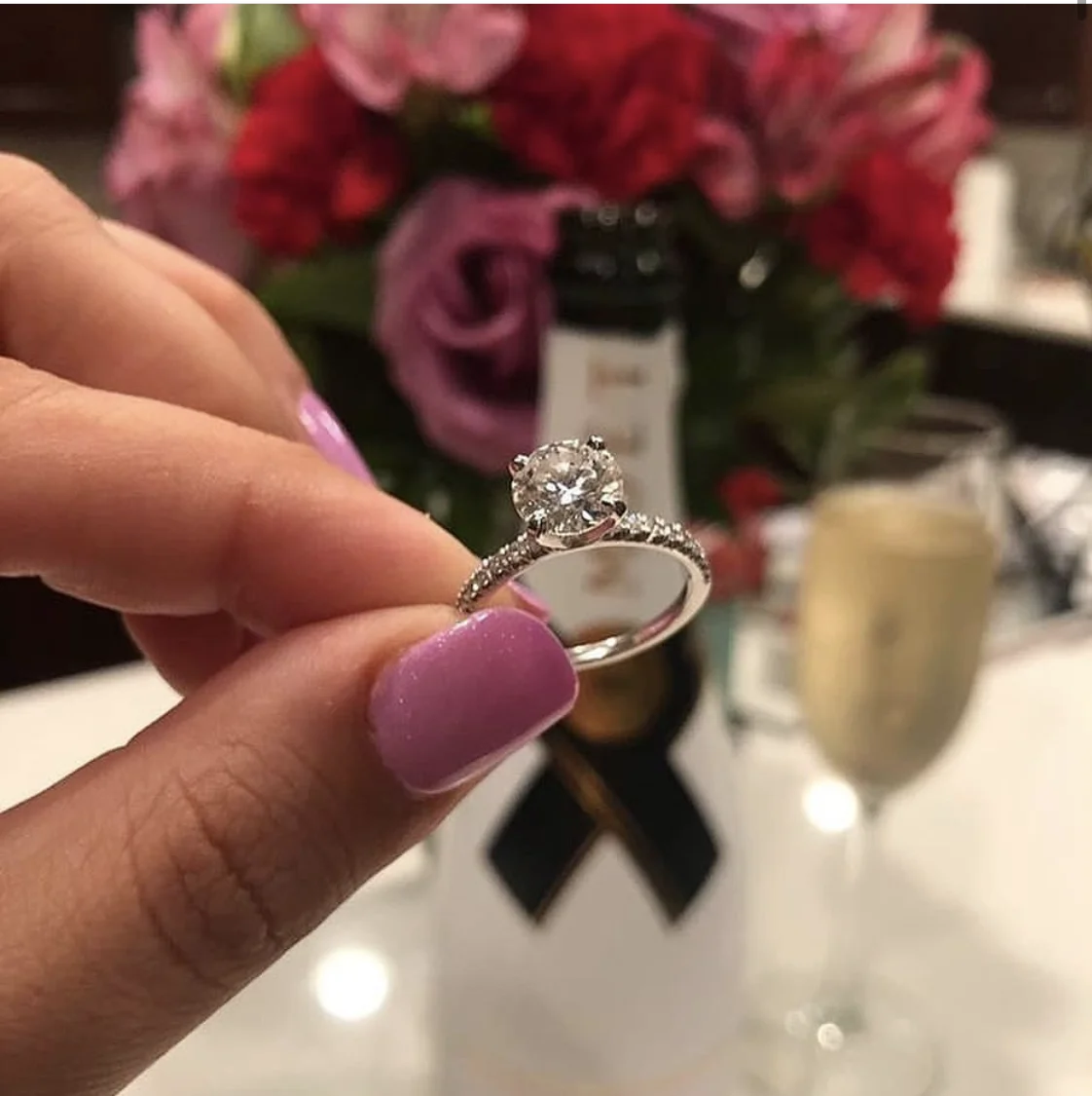 Классические кольца с четырьмя когтями из стерлингового серебра 925 пробы 2 карата