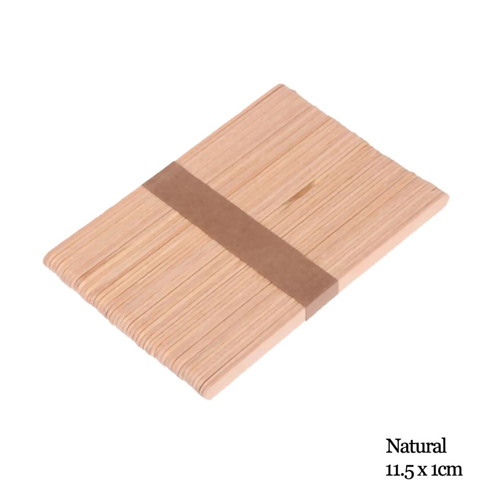 Natural 11.5x1cm 50 шт. деревянные палочки для мороженого, деревянная палочка для леденцов, инструменты для торта, палочки для детского сада, Обучающие инструменты, принадлежности для рукоделия - Цвет: Natural 11.5x1cm