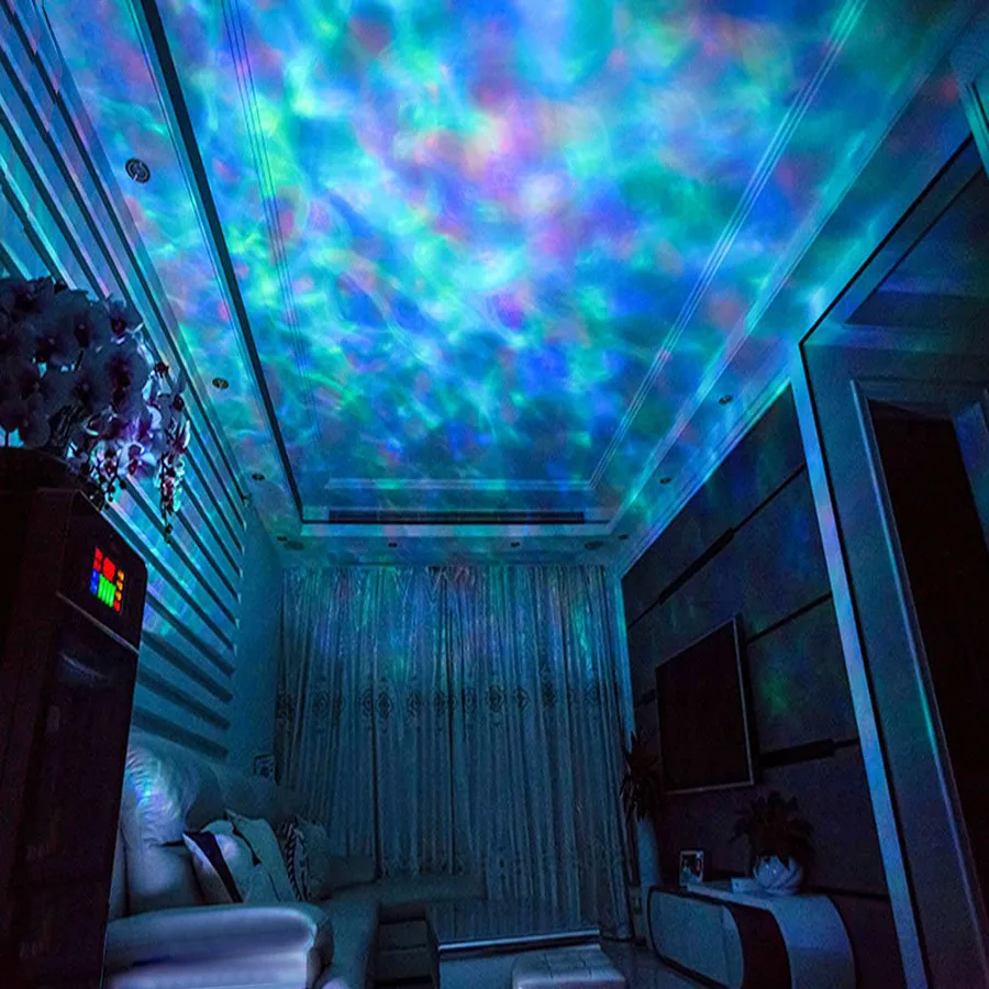 Светодиодный проектор Thrisdar в виде водной волны уличсветильник RGB ламсветильник