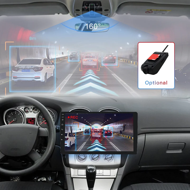 Автомобильный MP5 плеер gps навигатор Android 8,1 2 Din мульти-медиа-10 дюймов Универсальный Автомобильный Радио WI-FI Bluetooth RAM1G ROM16G Mirrorlink