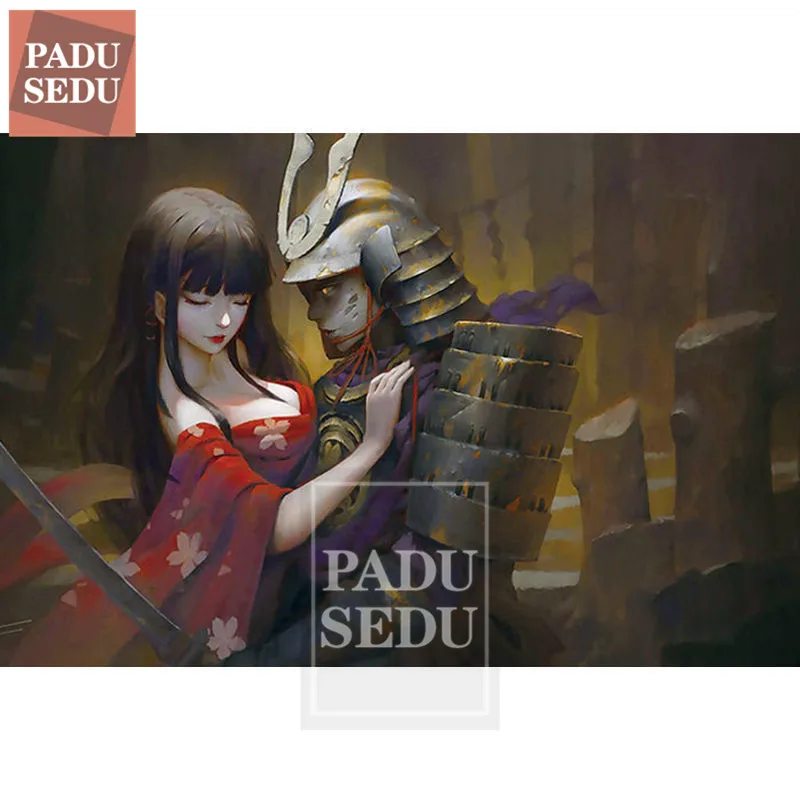 Картина из японских самурайских страз 5D сделай сам полноразмерная мозаика